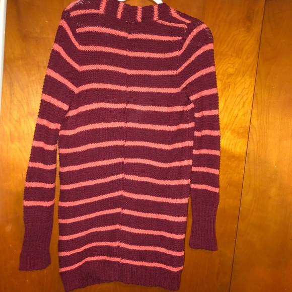 𝅺Free People Beach Striped long Cardigan Pockets M - Picture 5 of 6